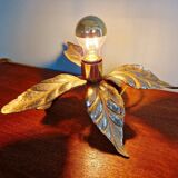 Floral table lamp in brass, design by Willy Daro, Massive, 1970.