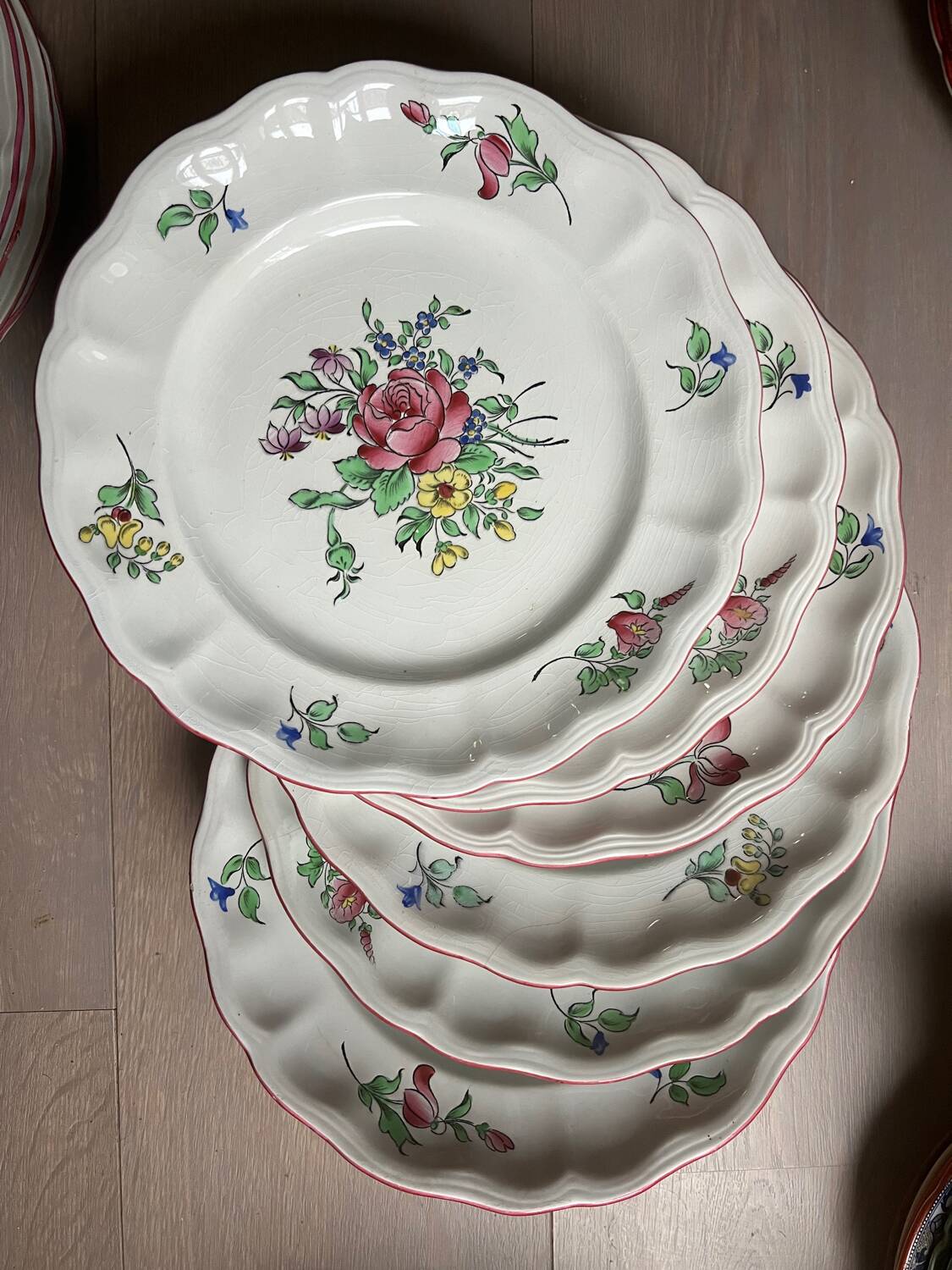 Luneville KG - set of 6 large plates