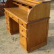 Bureau cilindre à volet en pin