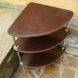 Vintage corner shelf 1960 formica 3 trays