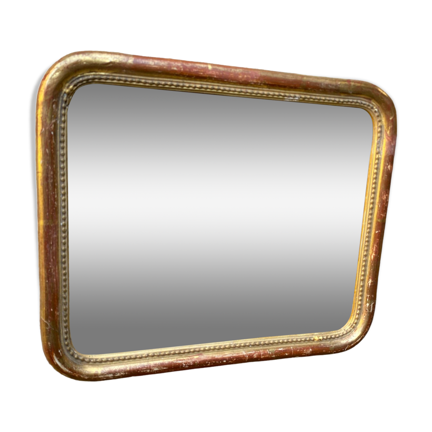 Louis-Philippe mirror gilded with gold leaf