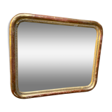 Louis-Philippe mirror gilded with gold leaf