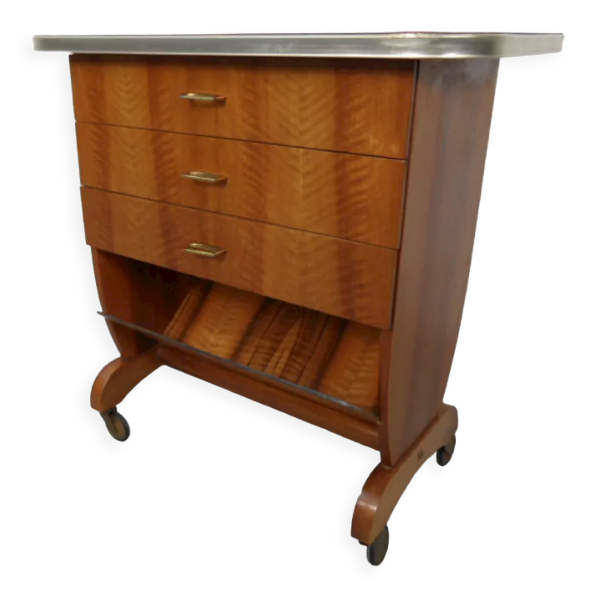 Mid -Century walnut trolley 1950s