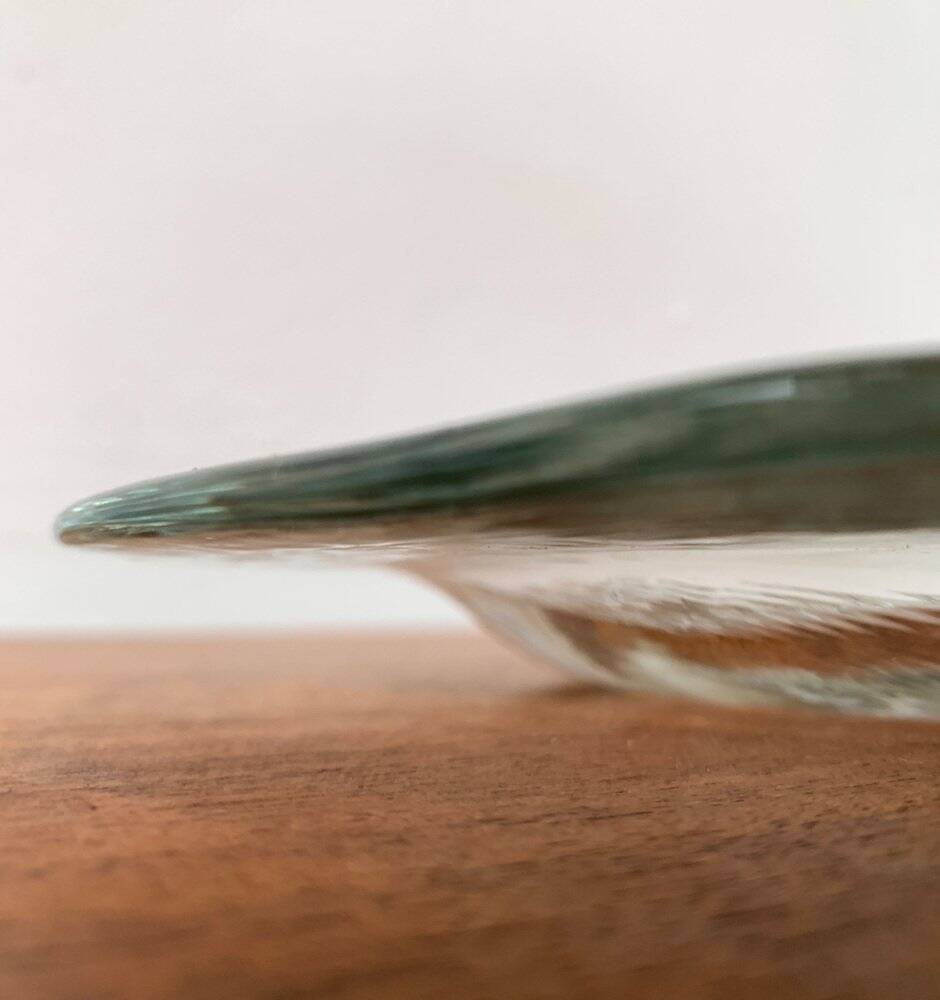 German Vintage Art Collection Richartz Plate and Bowl in Glass by Hans Jürgen Richartz for Mathildenhütte, Solingen, Set of 2