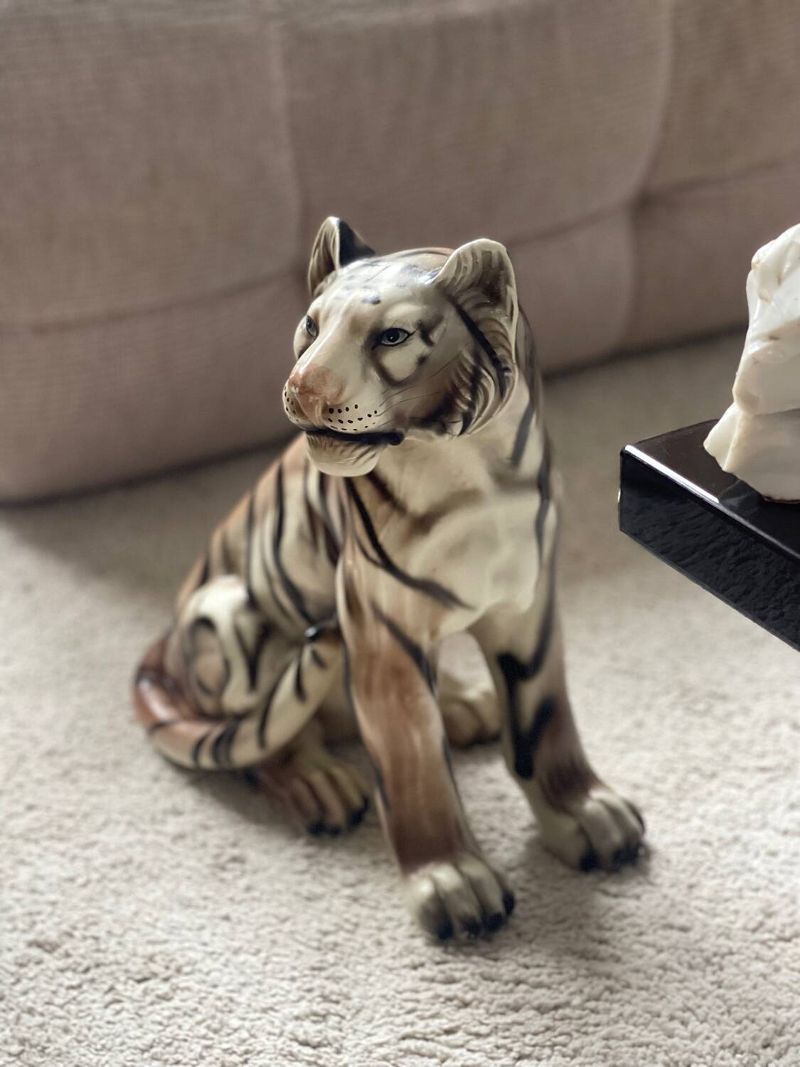 Enamelled ceramic tiger 1970