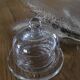 Butter dish with crystal glass dome
