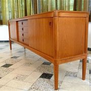 Mid-century Danish modern teak sideboard by Henry W. Klein for Bramin 1960s