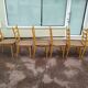 Set of 6 light wood chairs with vintage Scandinavian fabric