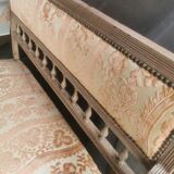 Bench decorated with flowers