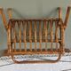 Vintage rattan magazine newspaper holder