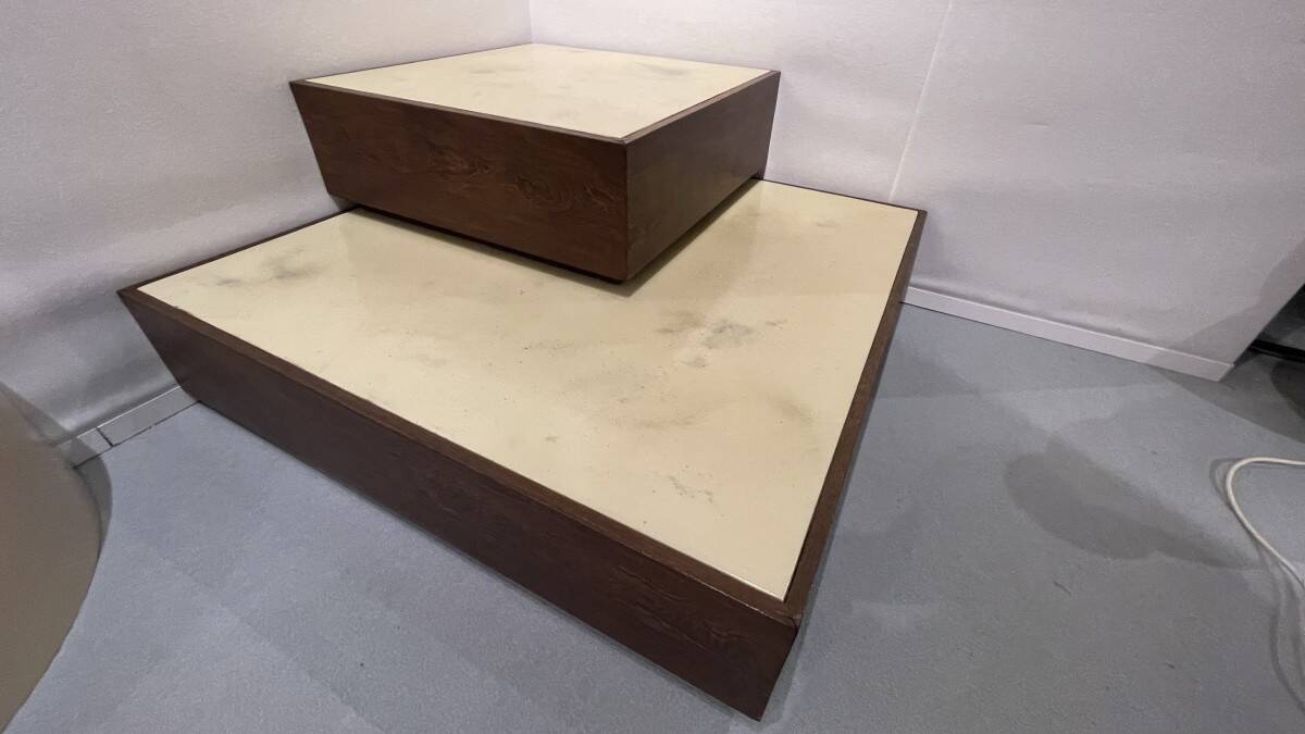 Set of 2 coffee tables, modernist design by jef verbrack, circa 1970.
