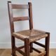 Paire chaises paille vintage