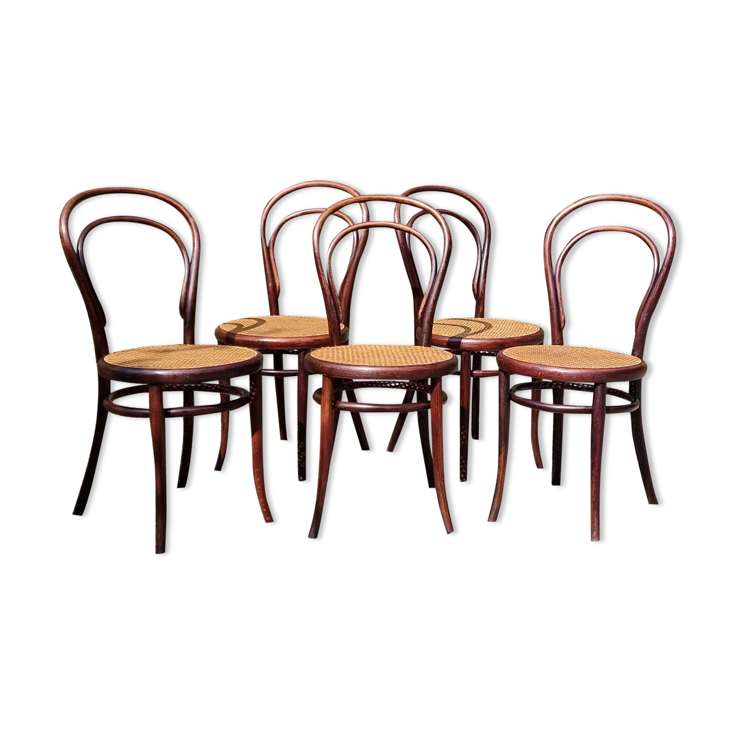 5 chaises Thonet n°14 de 1875
