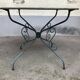 1 Table and 2 wrought iron garden chairs 1950 vintage