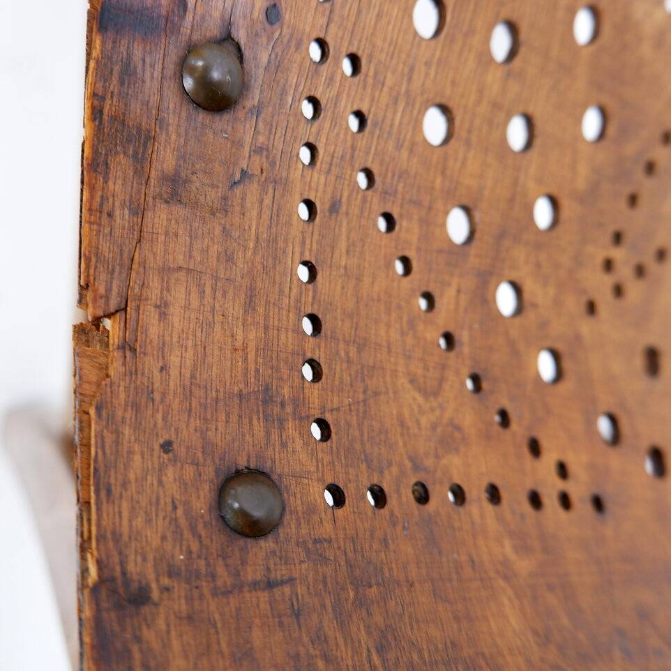 Church Chairs with perforated plywood, 1920s