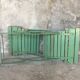 Pair of folding garden chairs with wooden slats - vintage 1950
