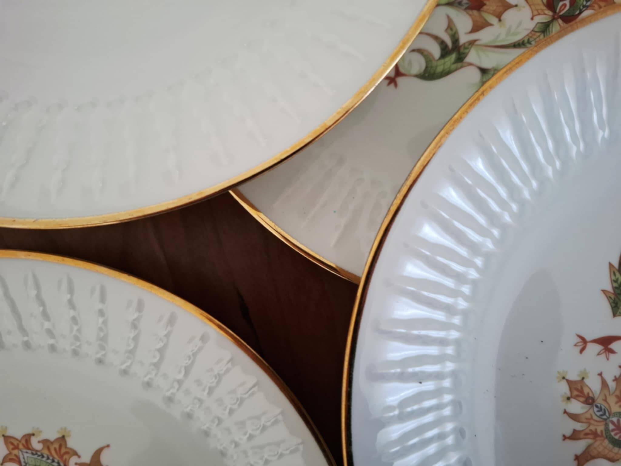 Fernand Deshoulières Chauvigny Porcelain Dinner Plates