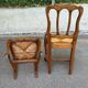6 dining chairs in Louis XV style from the 1970s.