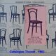 Chaise bistrot Thonet N°115 vers 1900 assise bois thermoformée
