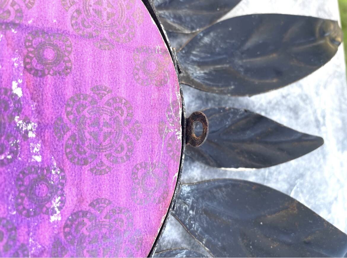 Oval leafy mirror - 1960 - sun mirror style