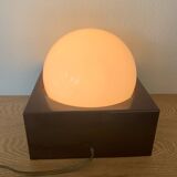 ▪️Modernist Minimalist Space Age Cubic Plastic and Glass Globe Lamp