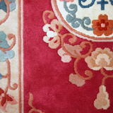 Carpet vintage Chinese art deco done hand 77 x 139cm 1970 s