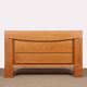 Vintage chest of drawers in solid elm from the 1980s.