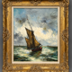 J.J. Coulon. "Marine Landscape." Oil on canvas.