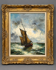 J.J. Coulon. "Marine Landscape." Oil on canvas.