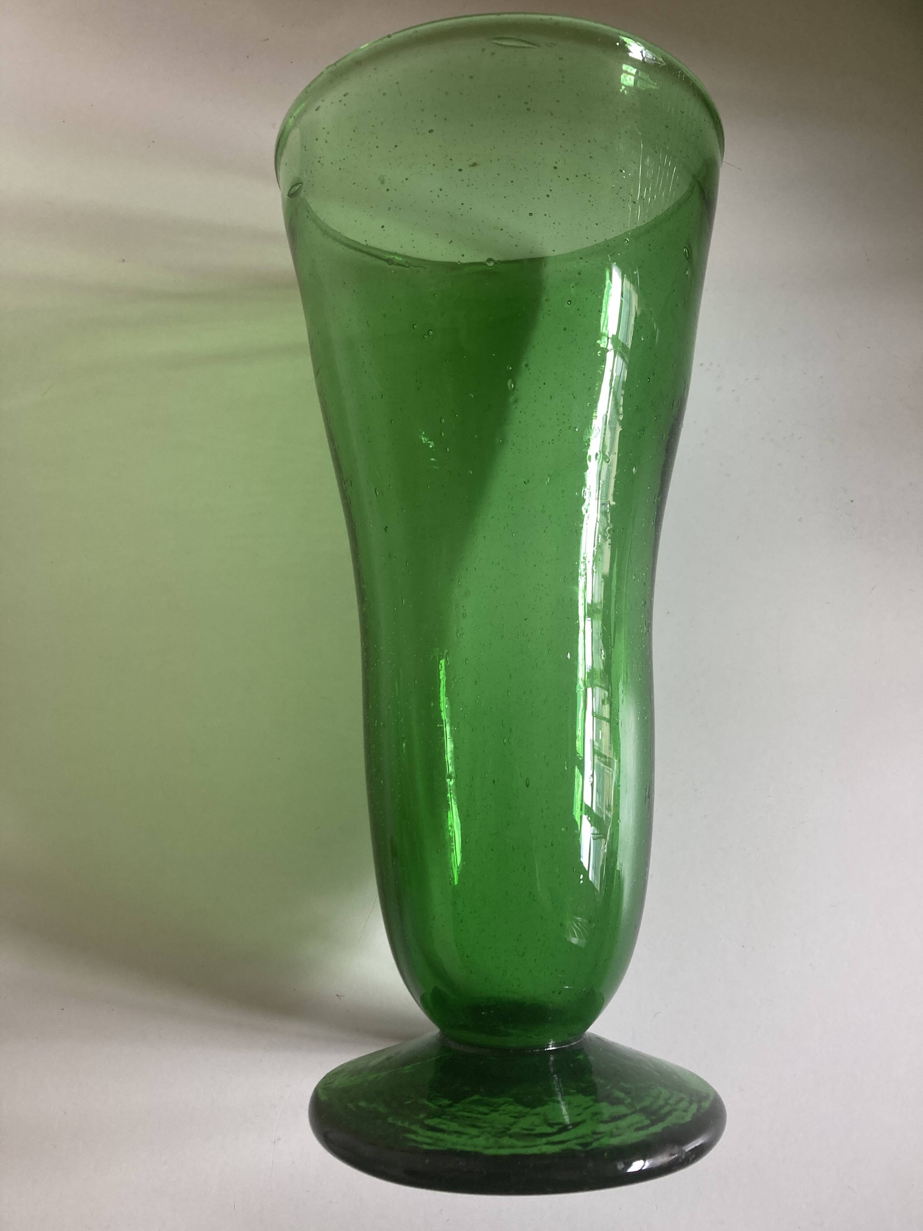 Médicis vase in blown glass, Italian work, 1960.