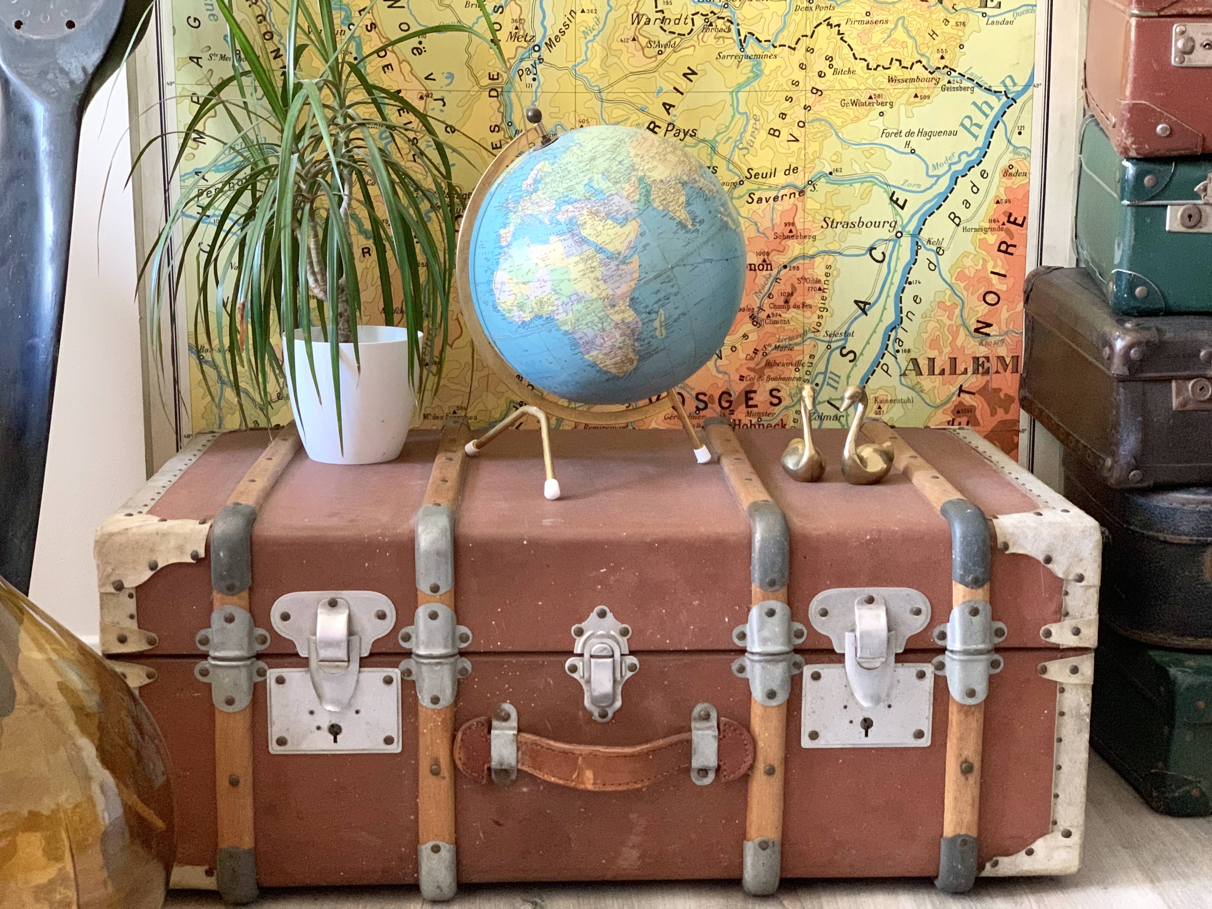 Big vintage travel trunk