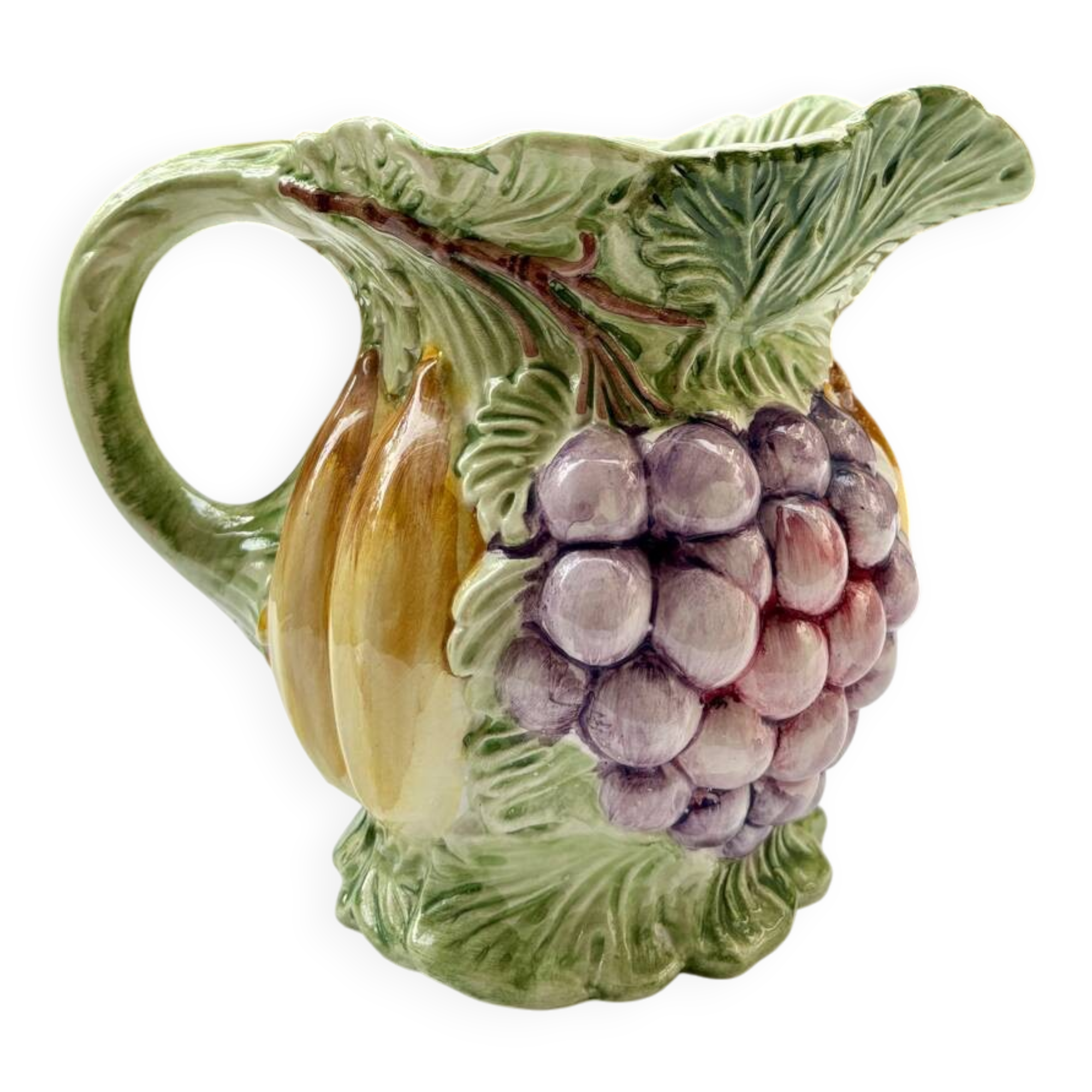 Majolica Italy slip pitcher