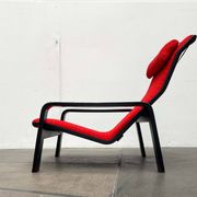 Mid-century modern Pulkka lounge chair by Ilmari Lappalainen for Asko, Finland, 1960s.