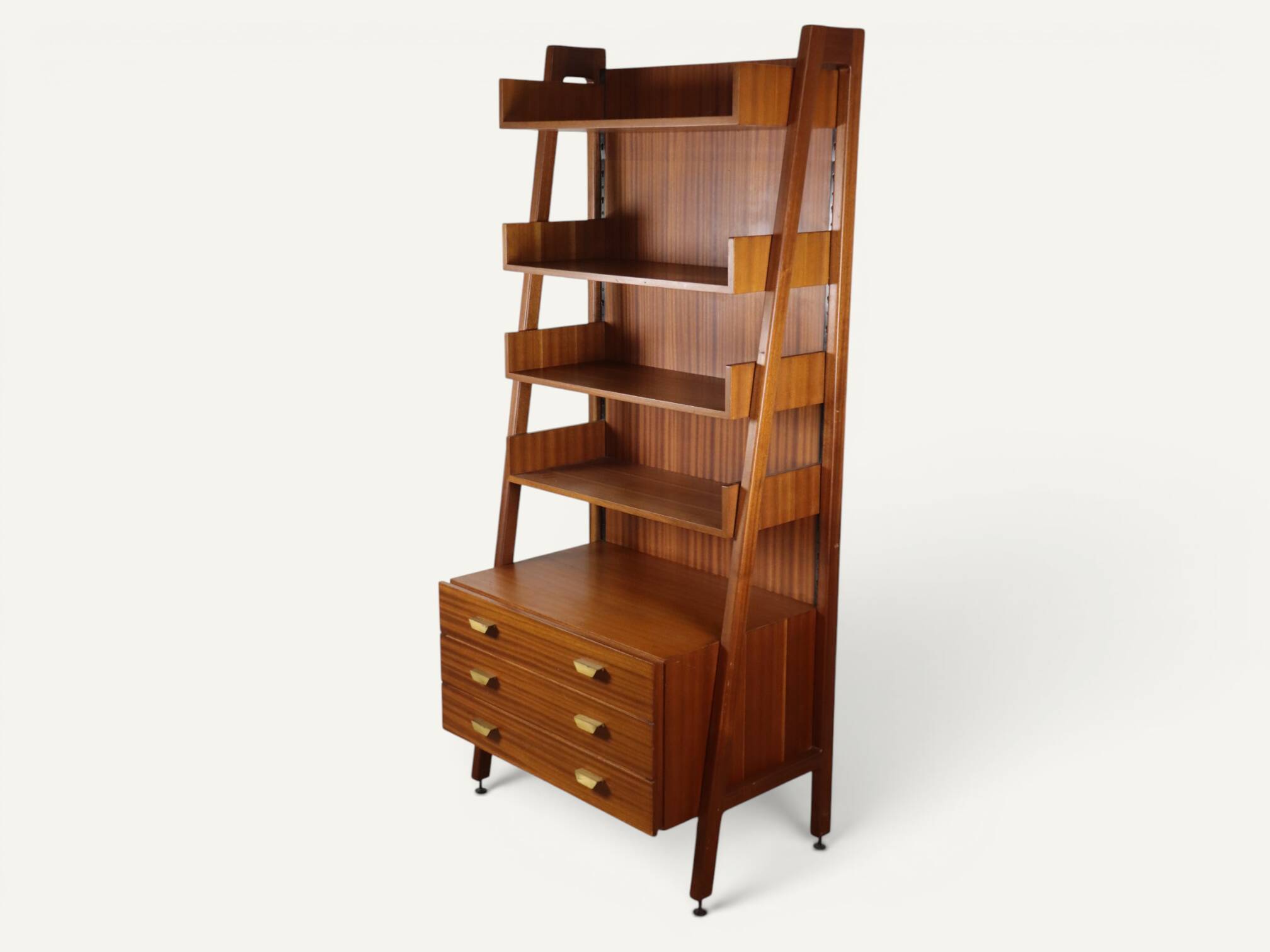 Vintage Italian wooden library - 1960s