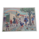 Affiche scolaire pédagogique Rossignol
