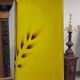 Very large sculptural vintage floor lamp in exotic tropical style.
