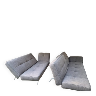 2 canapés in the Cinna Smala model by designer Pascal MOURGUE.