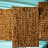 2 vintage wicker trunks