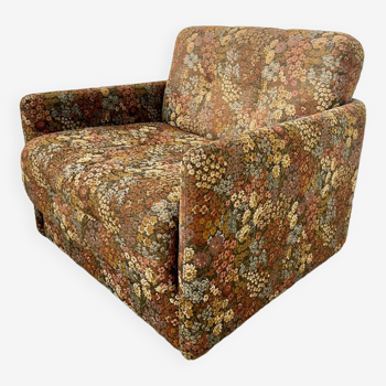 Old floral pattern armchair design Wittmann Austria Josef Hauffmann vintage