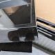 Set of 2 lacquered nesting trays from Rosee in Ink/black colour.