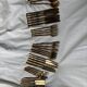 Ensemble de 35 couverts en laiton modèle Bambou vintage
