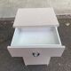 Narrow vintage beige bathroom cabinet 1970s