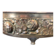Table planter in embossed brass with floral motif late 19th century