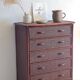 Commode en rotin vintage circa années 70