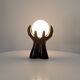 Vintage Italian ceramic and opaline lamp from the 80s
