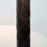 Leather floor lamp Model Flet modern Danish mid-century by Jo Hammerborg for Fog & Mørup, 1960s