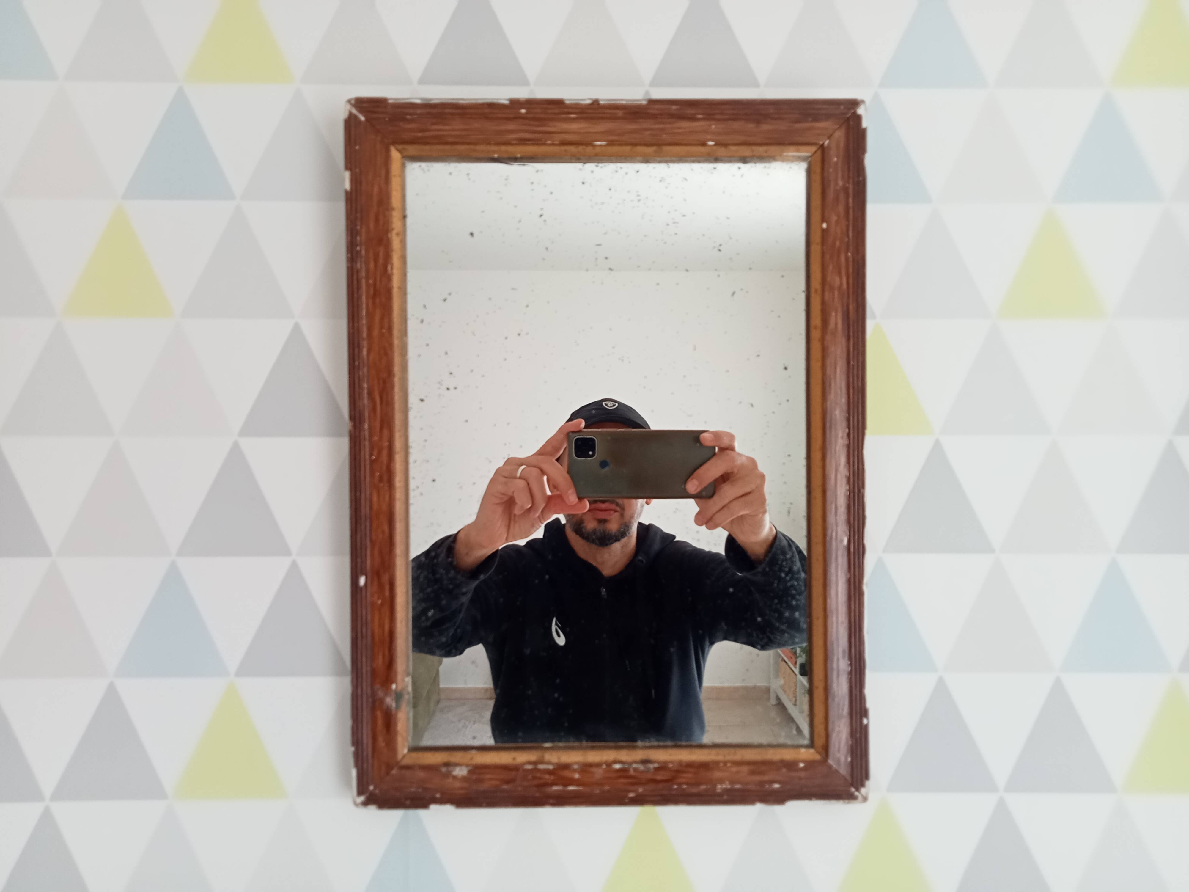 Antique 19th century mirror 38*28 cm
