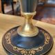 Vintage leather and brass desk lamp Le Tanneur