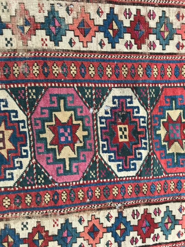 Carpet old caucasian kazak Hall 102 x 274 CM