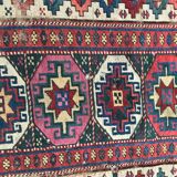 Tapis ancien caucasien kazak couloir 102x274 cm